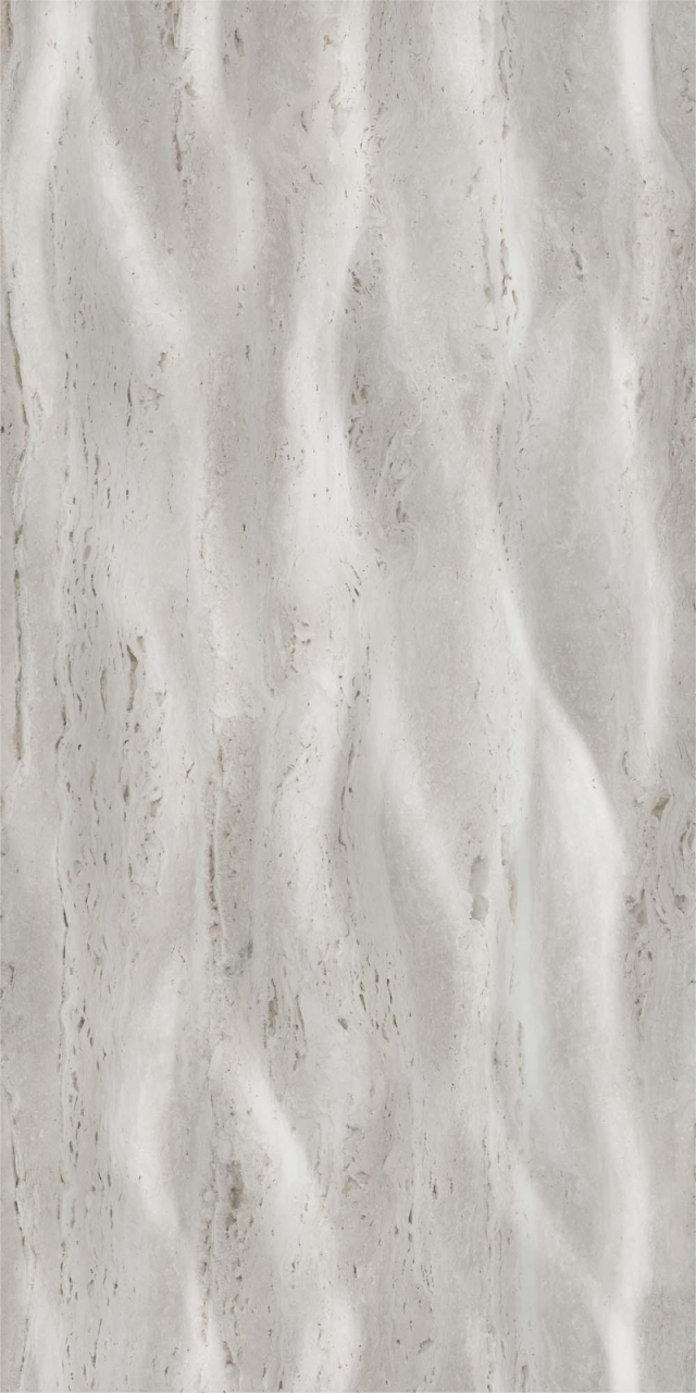 Faianta rectificata tip Travertin, Trevi Leaves Light Grey 4987, 30X60cm, gri, finisaj lucios [3]