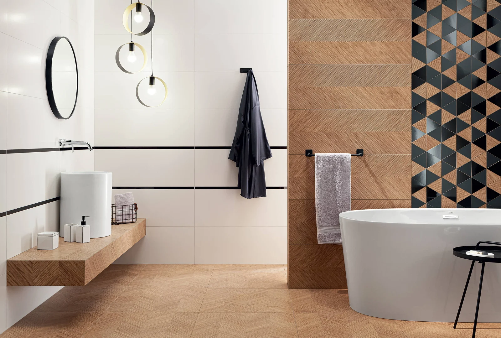 Faianta tip lemn Sabaudia Wood 32.8x89.8, maro, finisaj mat [2]