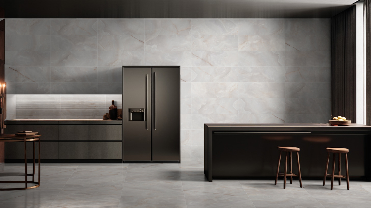 Faianta tip marmura, Decor Agata Line Gris 30x90 cm, gri, finisaj lucios [4]