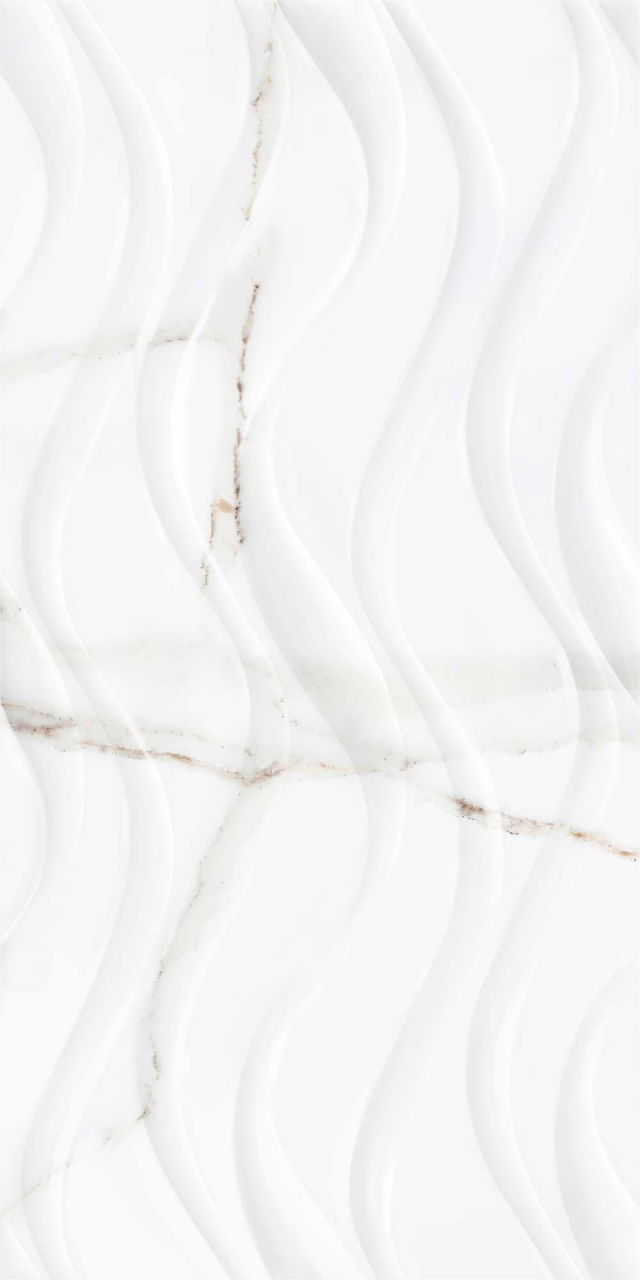 Faianta tip marmura Delphi Waves White 4930, 25x50 cm, alb, finisaj lucios [5]