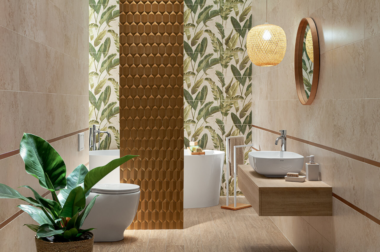 Faianta tip ciment Floral Stone 29.8x59.8, bej, finisaj mat [3]