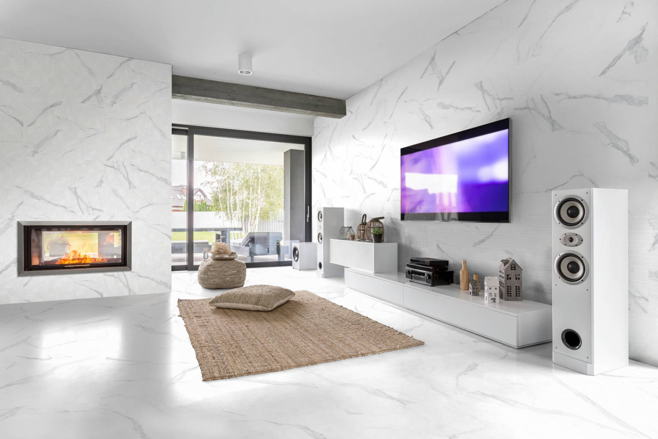 Faianta tip marmura, Livorno Kentia Gris 30x90 cm, alb, finisaj lucios [5]