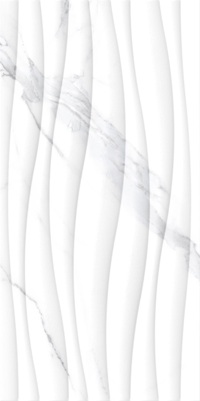 Faianta tip marmura, Livorno Wave Gris 30x60 cm, alb, finisaj lucios [2]