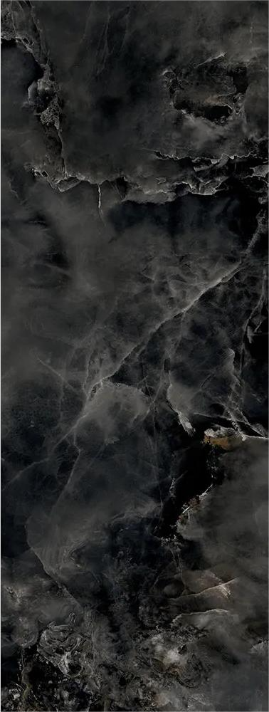 Faianta tip marmura Vero Graphite Gloss 32.8x89.8, negru, finisaj lucios [2]