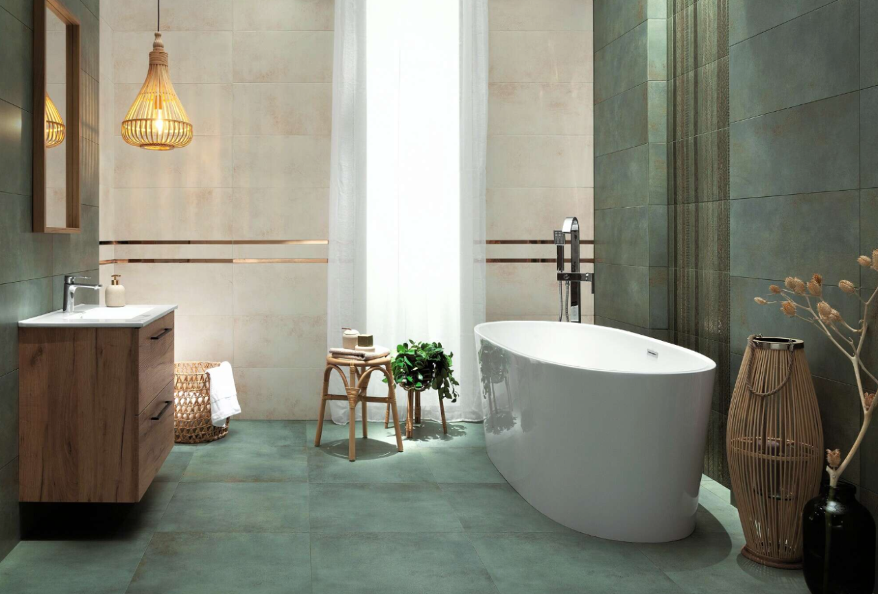 Gresie tip ciment Vinaros Green 59.8x59.8, verde, finisaj mat [2]