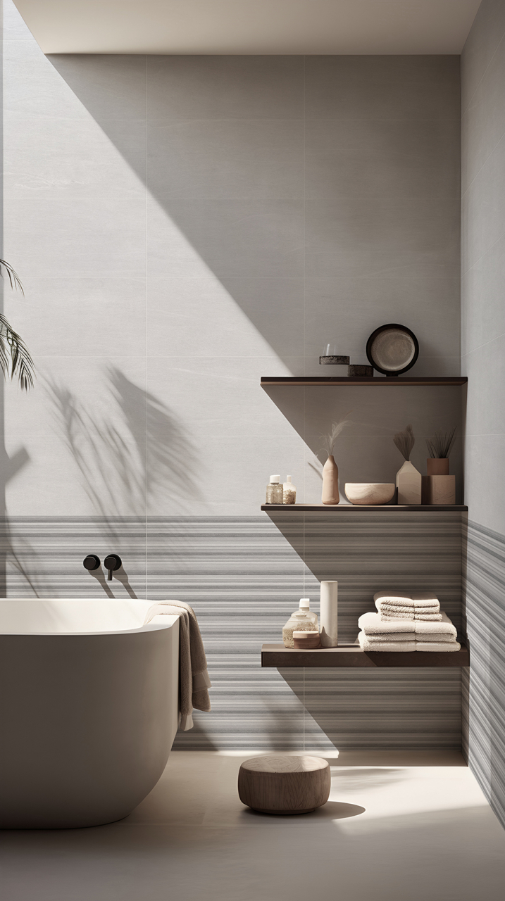 Faianta tip piatra, Ayrona Decor Lines 25x50 cm, gri, finisaj mat [4]