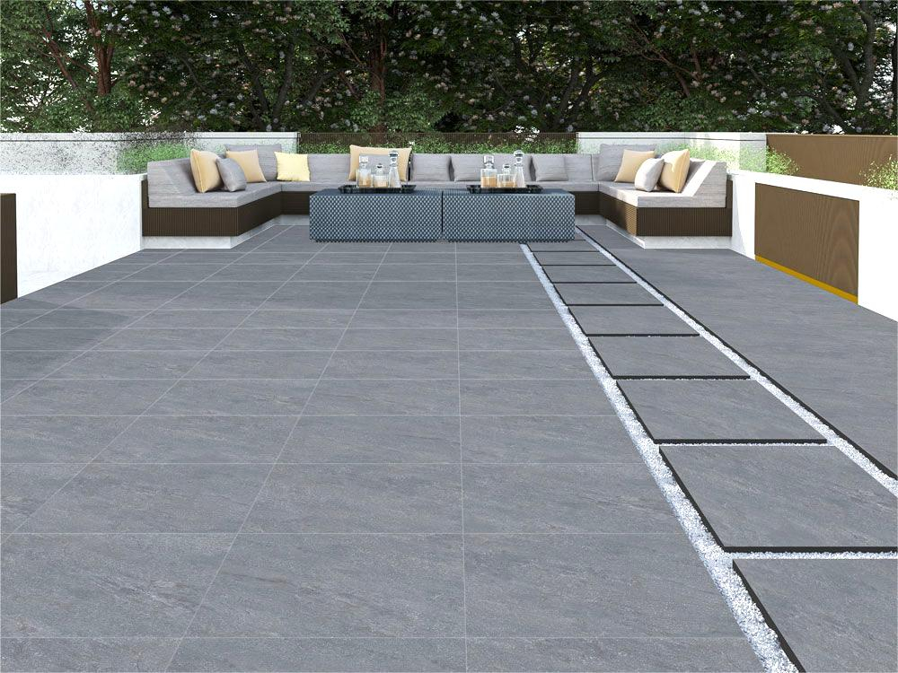 Gresie exterior 2 cm Dakota Grey 1 D. 60x60 Outdoor gri, 0.72mp/cut [2]