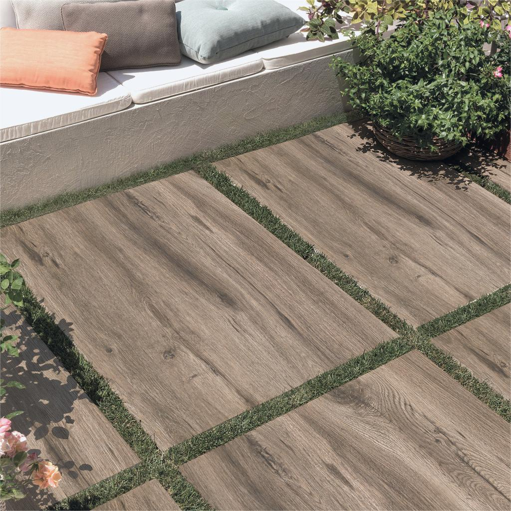 Gresie exterior 2 cm Natura Wood Oak Outdoor maro, 0.72mp/cut [2]