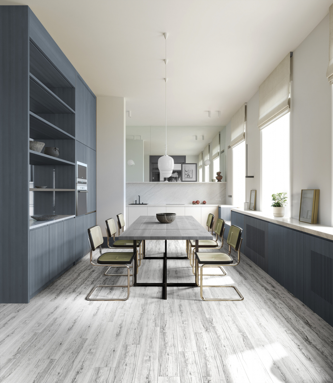 Gresie model lemn, tip parchet, Denver Grey 6426, 15x90 cm, gri [7]