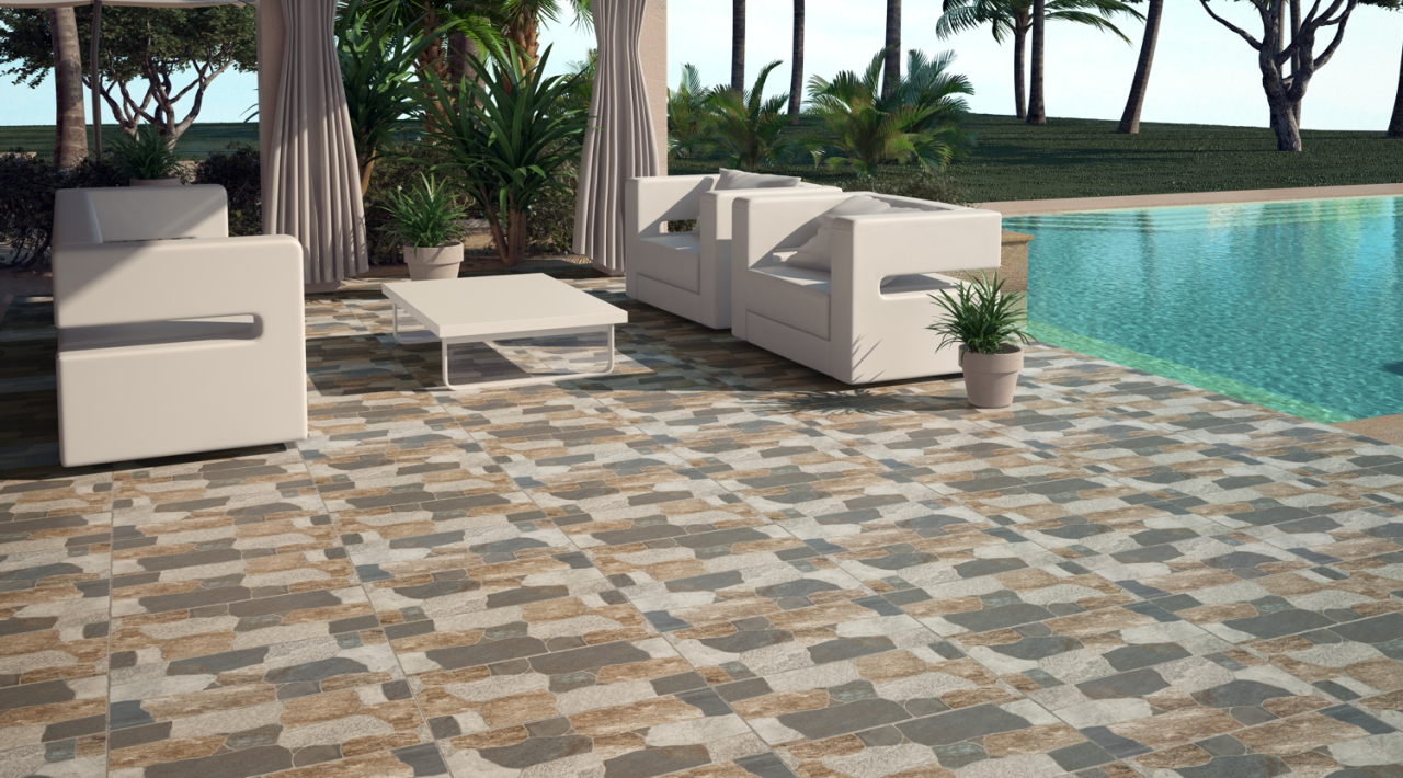 Gresie portelanata exterior gri Yucatan 8790 tip piatra 30x60 cm [3]