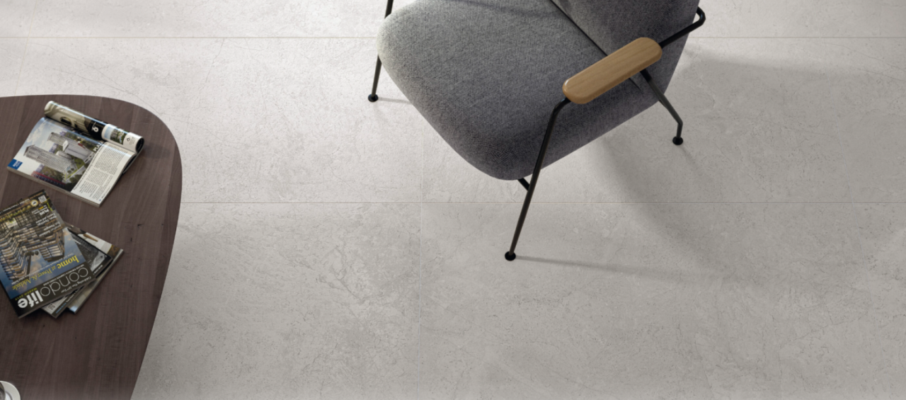 Gresie portelanata, Freeland White Mate 60×120 cm, bej, finisaj mat [2]