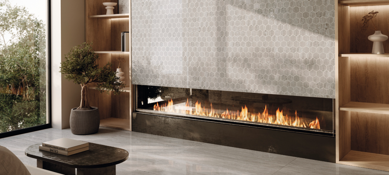 Gresie portelanata, Liceo Grey 60×120 cm, gri, finisaj lucios [2]