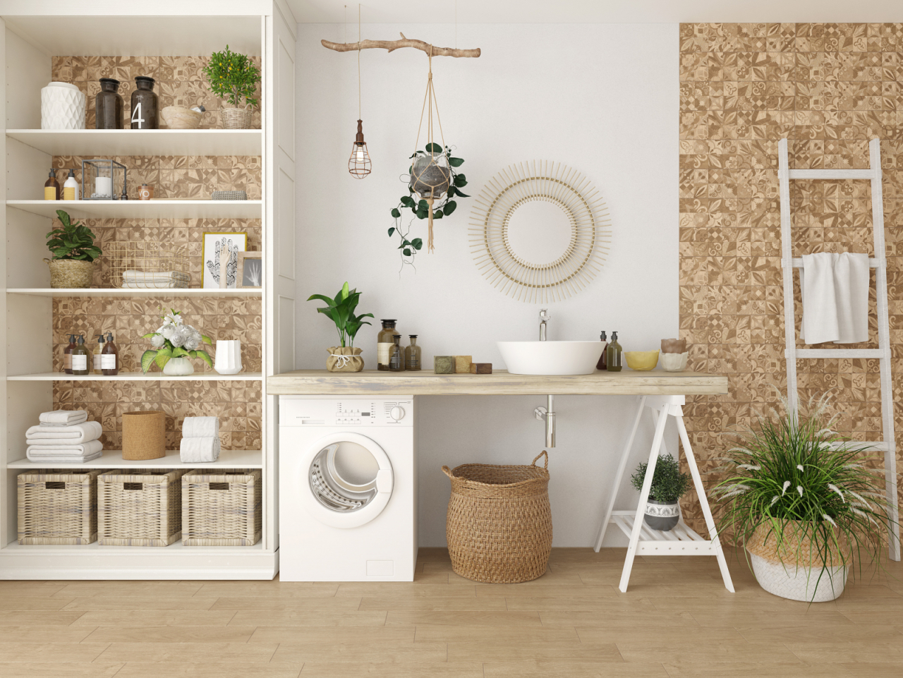 Gresie portelanata tip lemn Alpino Decor Beige 6049, 15,5x60,5 cm, bej [6]