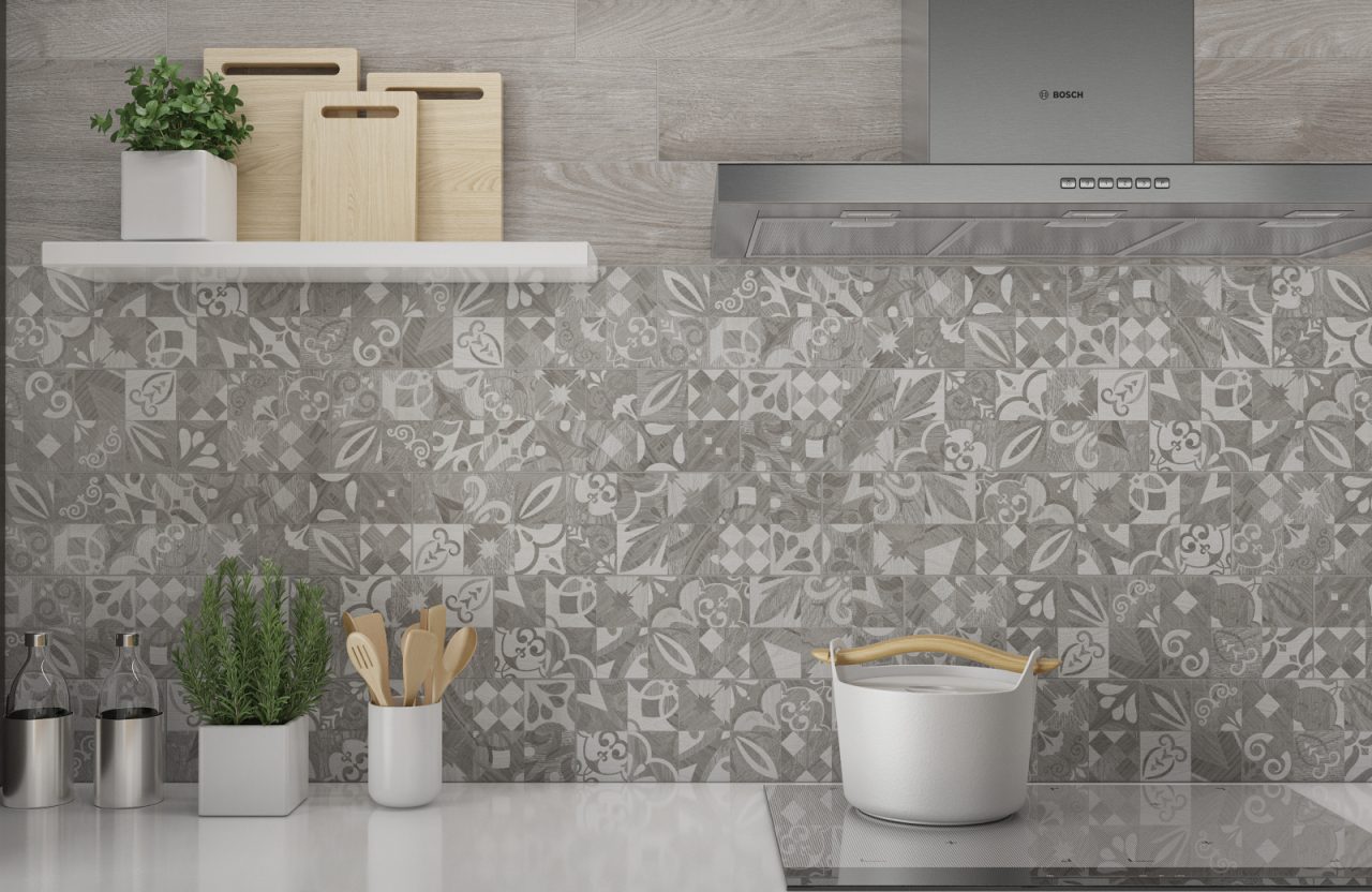 Gresie portelanata tip lemn Alpino Decor Grey 6055, 15,5x60,5 cm, gri [6]