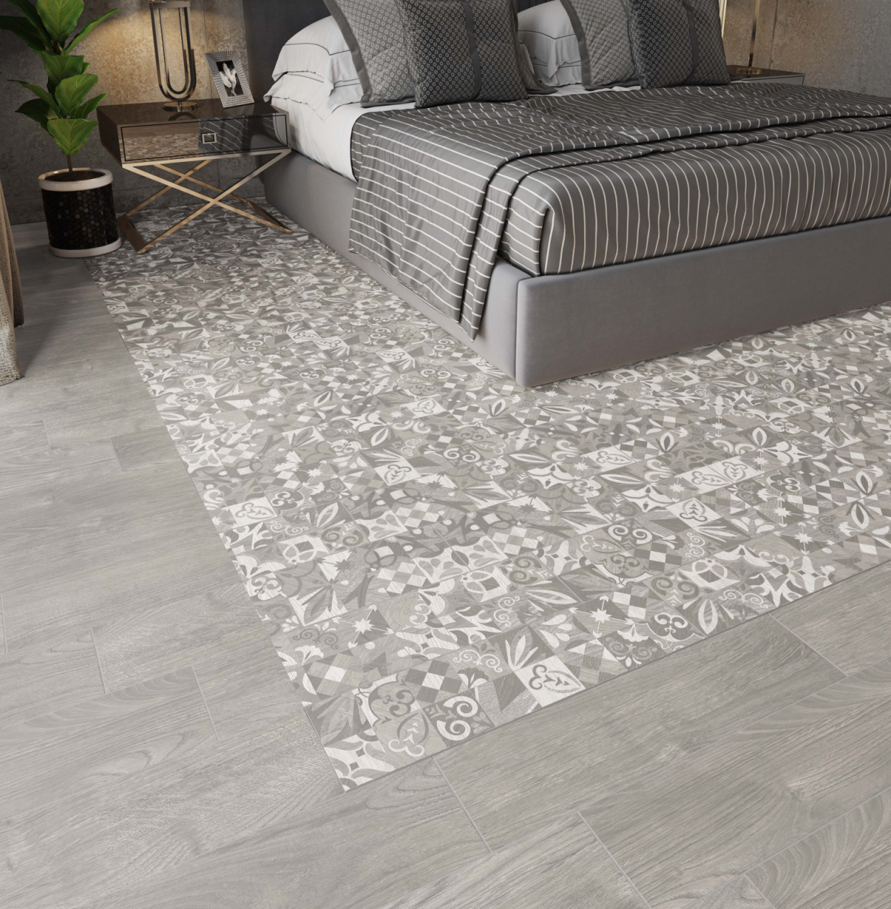 Gresie portelanata tip lemn Alpino Grey 6054, 15,5x60,5 cm, gri [6]