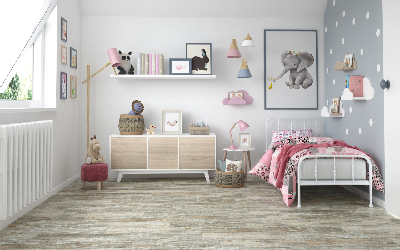 Gresie portelanata tip lemn Bohemia White 6051, 15,5x60,5 cm, alb [7]