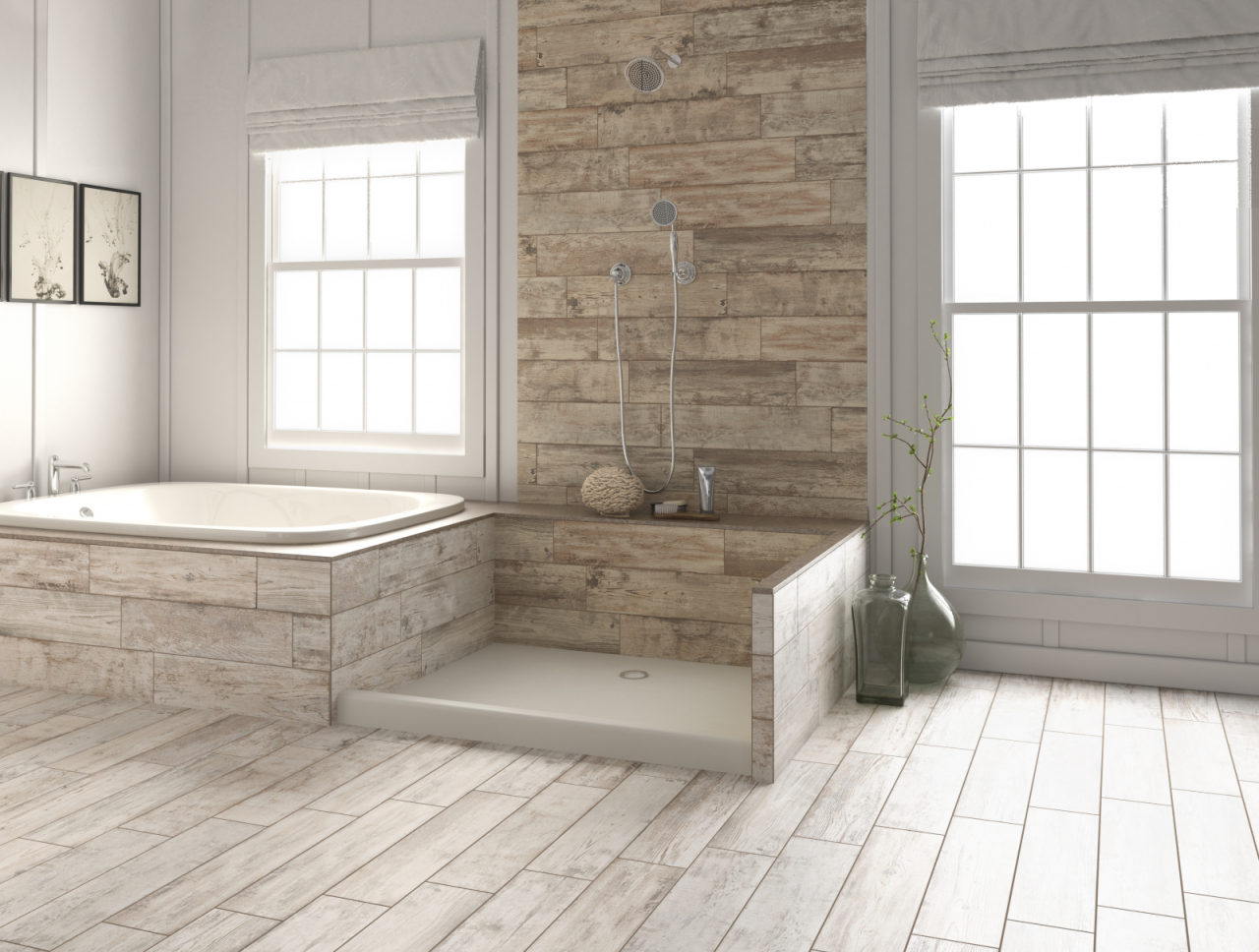 Gresie portelanata tip lemn Bottega Beige 9244, 15.5x60.5 cm, bej [6]