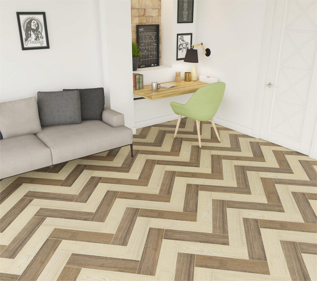 Gresie portelanata tip lemn Canella Beige 8976, 15.5x60.5 cm, bej [7]