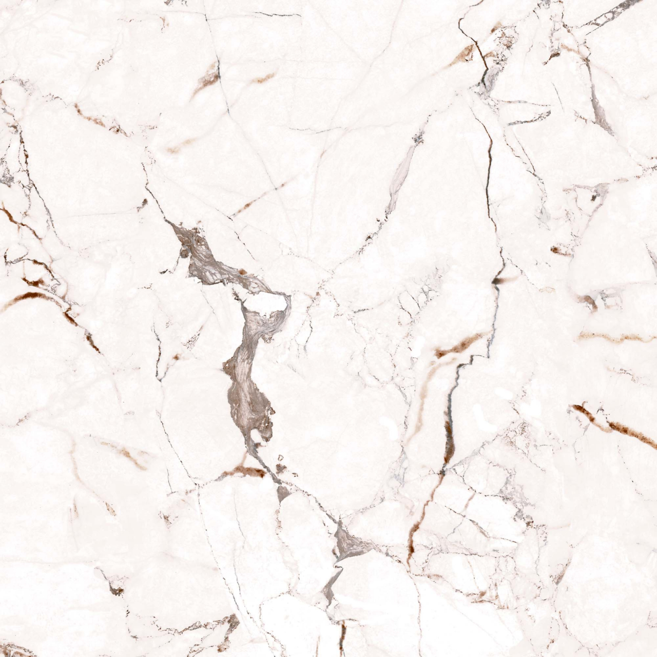 Gresie portelanata tip marmura Marquina White 6215, 45x45 cm, alb, maro, finisaj mat [4]