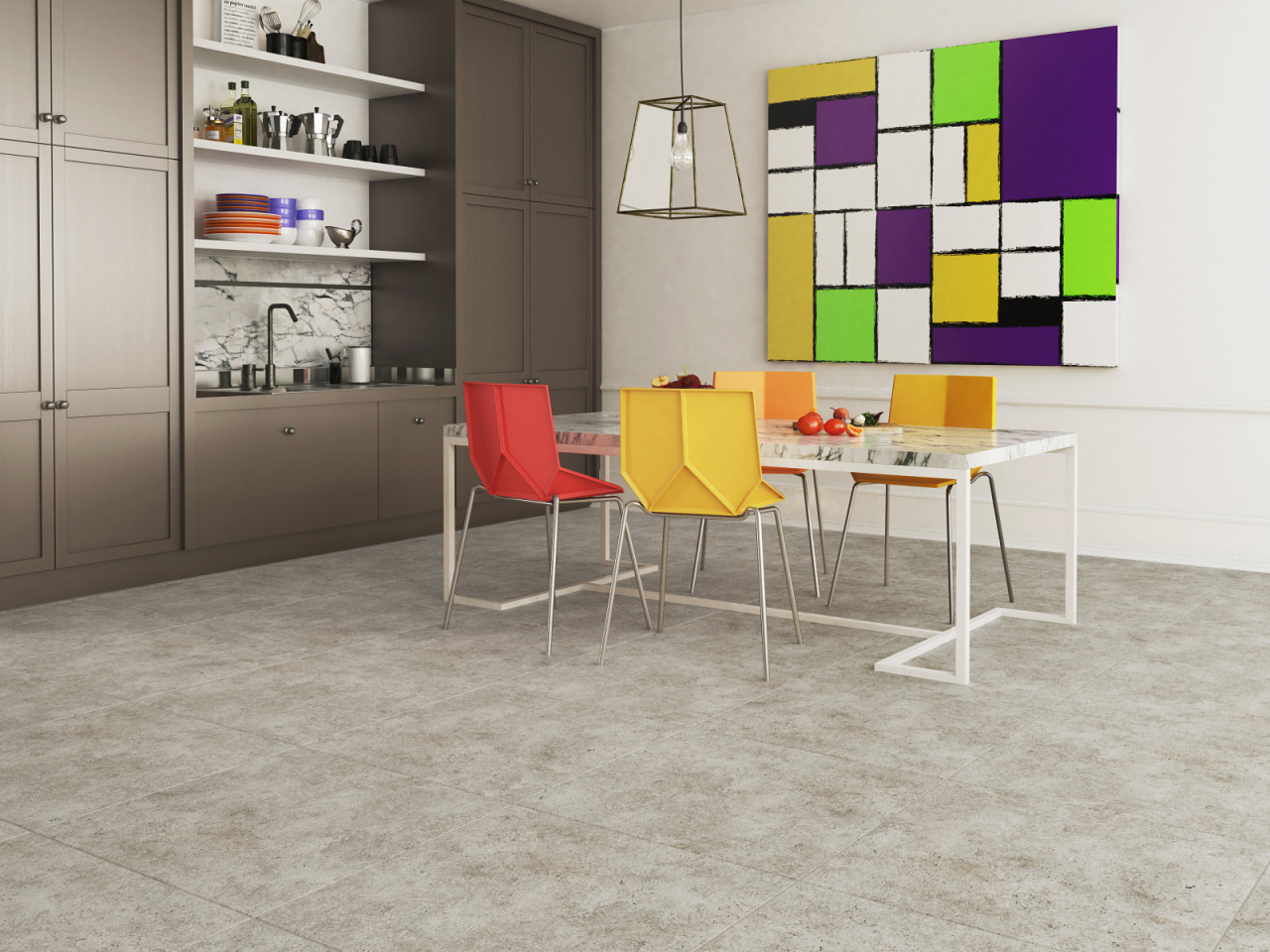 Gresie portelanata tip piatra, Rapolano Beige 9101, 60X60 cm, bej, finisaj mat [7]