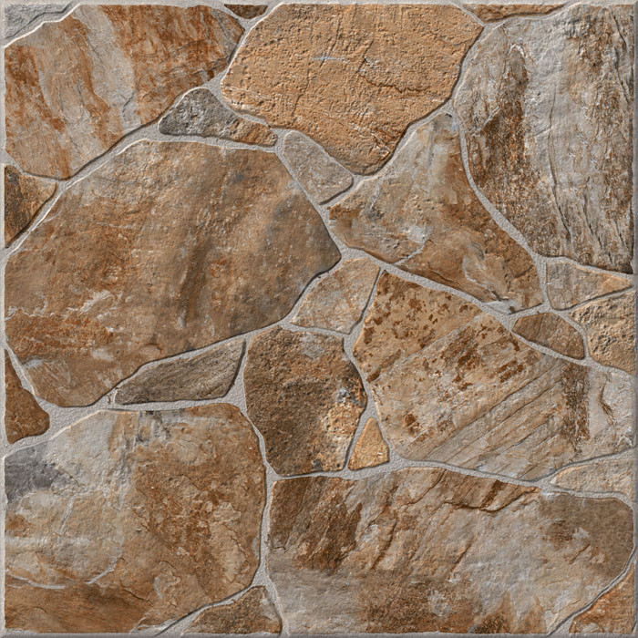 Gresie portelanata tip piatra, Riverstone Brown 3622, 45x45 cm, maro, finisaj mat [3]