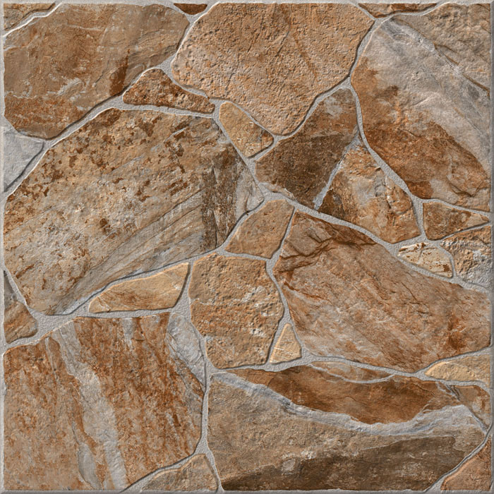 Gresie portelanata tip piatra, Riverstone Brown 3622, 45x45 cm, maro, finisaj mat [2]