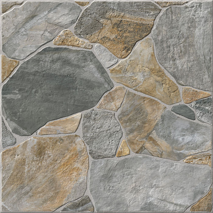 Gresie portelanata tip piatra, Riverstone Mix 3623, 45x45 cm, bej, maro, finisaj mat [2]