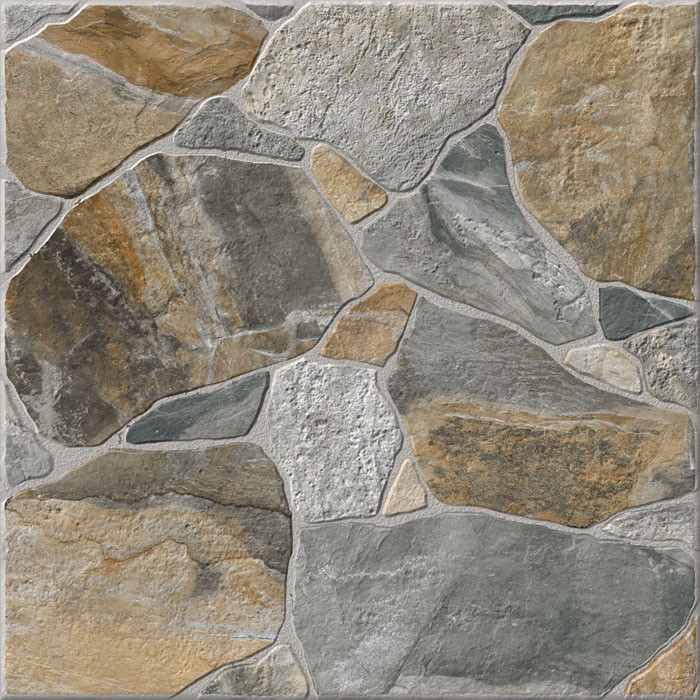 Gresie portelanata tip piatra, Riverstone Mix 3623, 45x45 cm, bej, maro, finisaj mat [3]