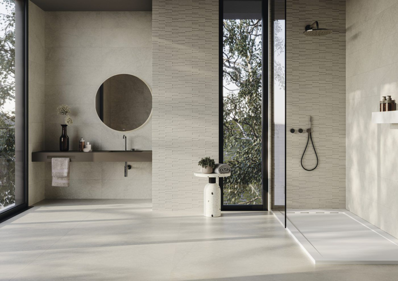 Faianta rectificata Munich Sand Mat, 40x120 cm, bej, finisaj mat [2]