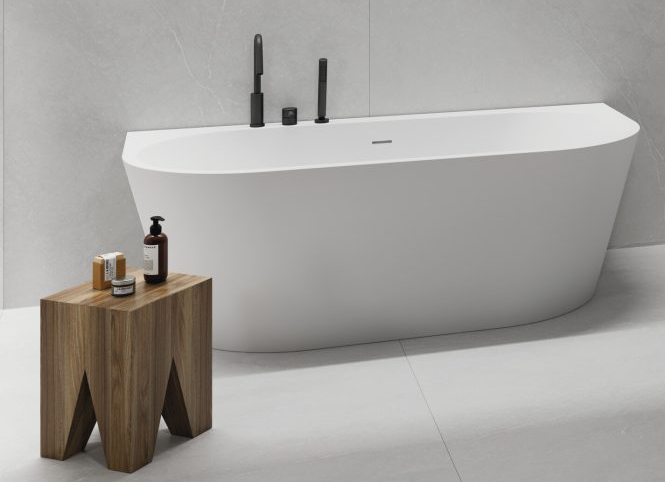 Faianta rectificata Munich White Mat, 40x120 cm, alb, finisaj mat [2]