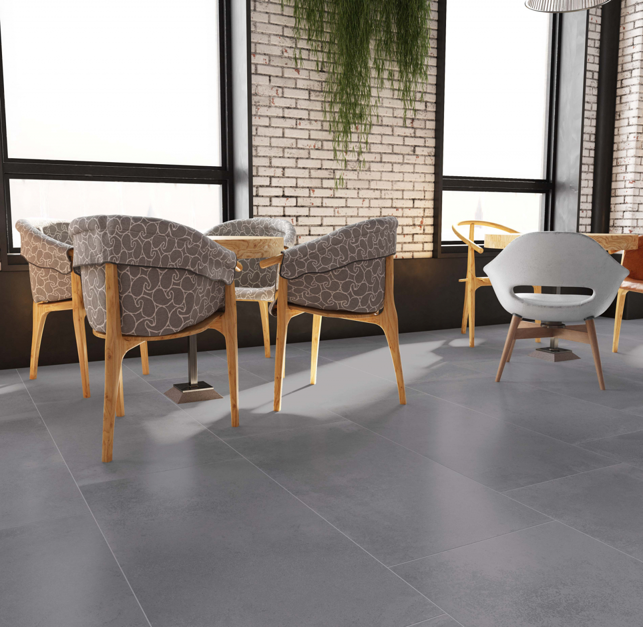 Gresie rectificata portelanata tip ciment, DST G 6151, 60x120 cm, gri [8]