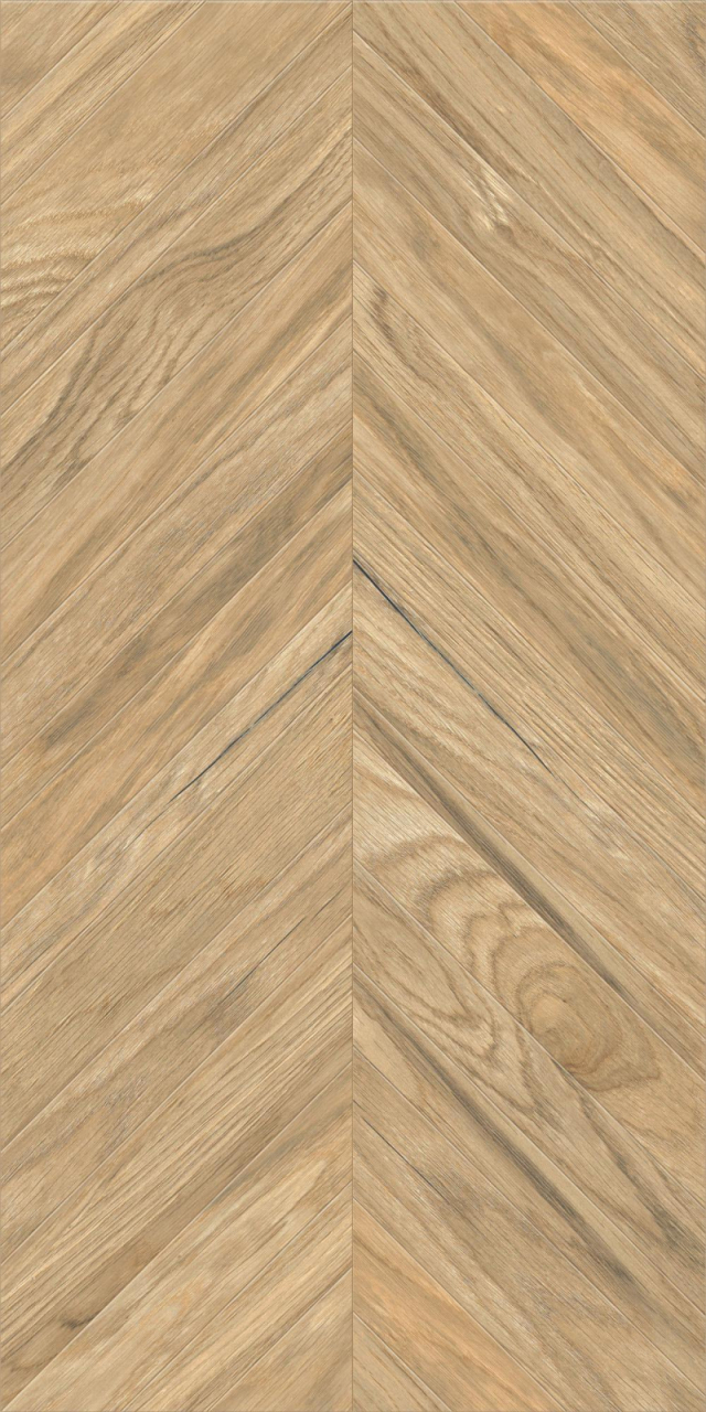 Gresie rectificata portelanata tip lemn, Tilia Chevron Brown 3637, 60x120 cm, maro, finisaj mat [4]