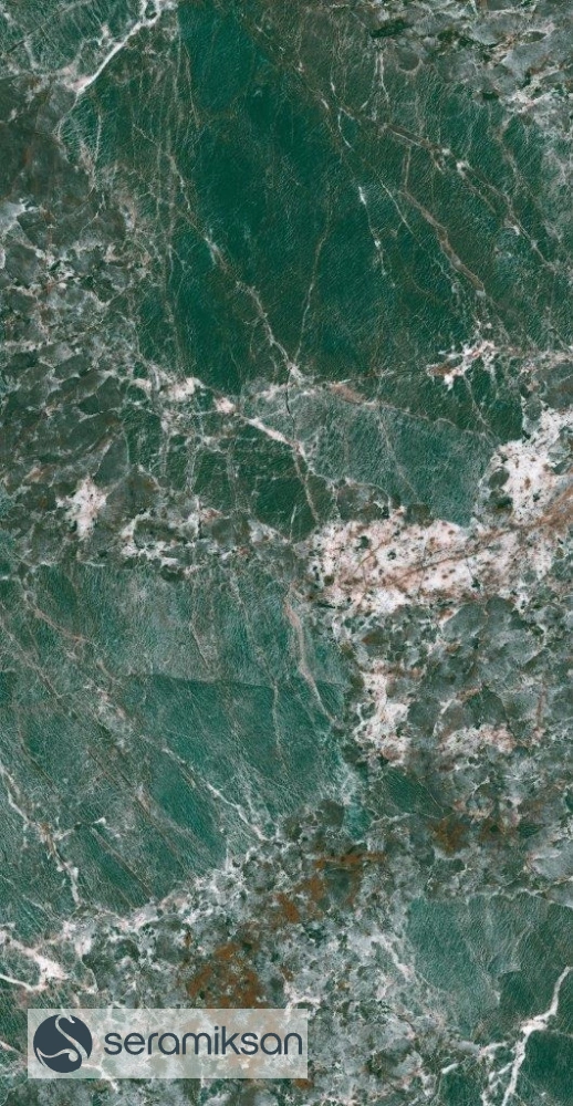 Gresie rectificata portelanata tip marmura Galaxy Turqoise 57622010, 60x120 cm albastru, finisaj lucios [4]