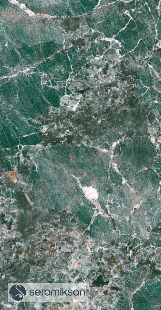 Gresie rectificata portelanata tip marmura Galaxy Turqoise 57622010, 60x120 cm albastru, finisaj lucios [3]