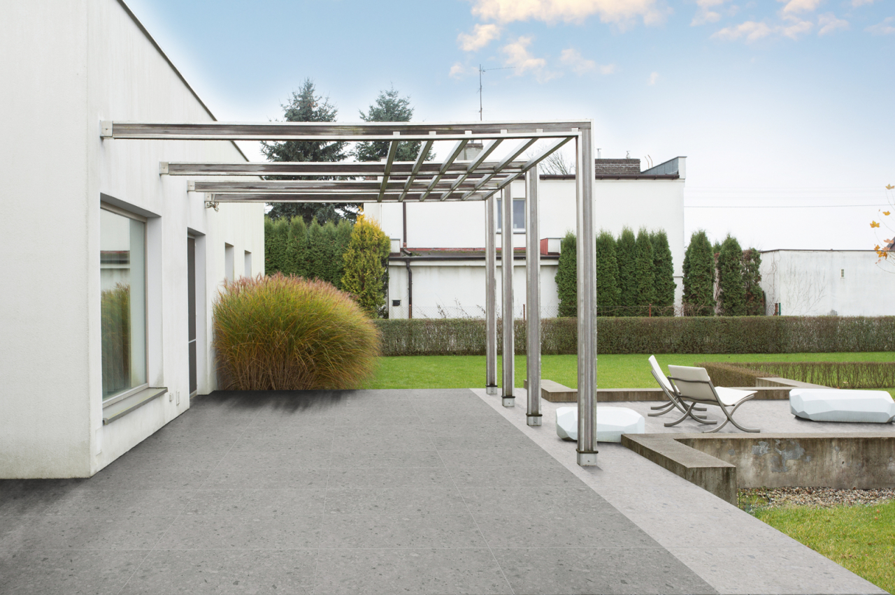 Gresie rectificata portelanata tip piatra, Cortina Grey 9936, 60x120 cm, gri [5]