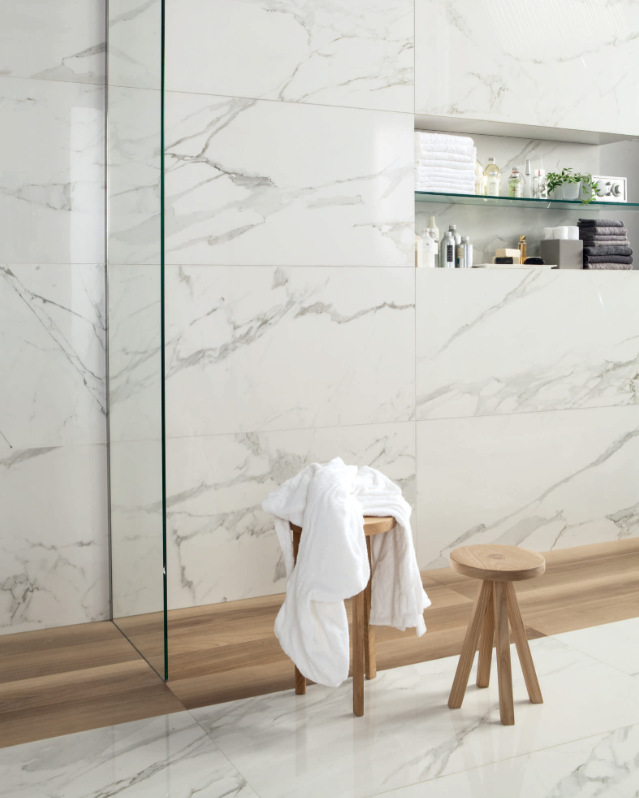 Gresie rectificata tip marmura, Anima Calacatta Oro 60X120cm, alb, finisaj mat [5]