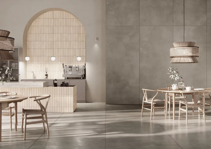 Gresie rectificata tip ciment Architeq Brown 59.8x119.8, maro, finisaj mat [5]