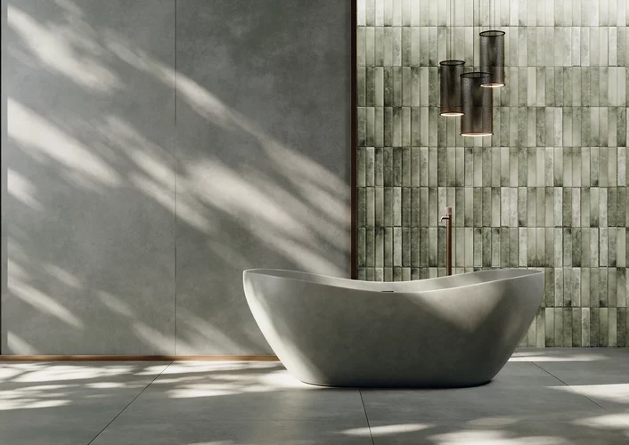 Gresie rectificata tip ciment Architeq Green 59.8x119.8, verde, finisaj mat [5]