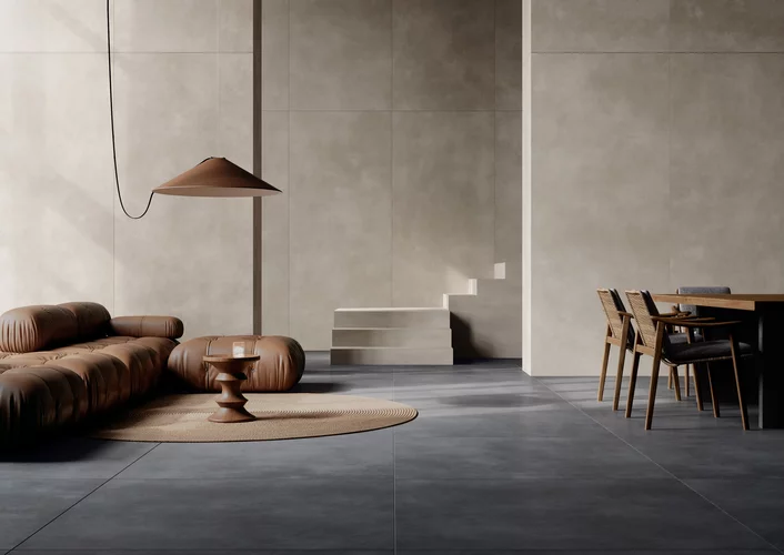 Gresie rectificata tip ciment Architeq Mocca 59.8x119.8, maro, finisaj mat [5]