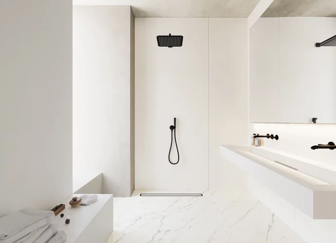 Gresie rectificata tip ciment Architeq White 59.8x119.8, alb, finisaj mat [5]