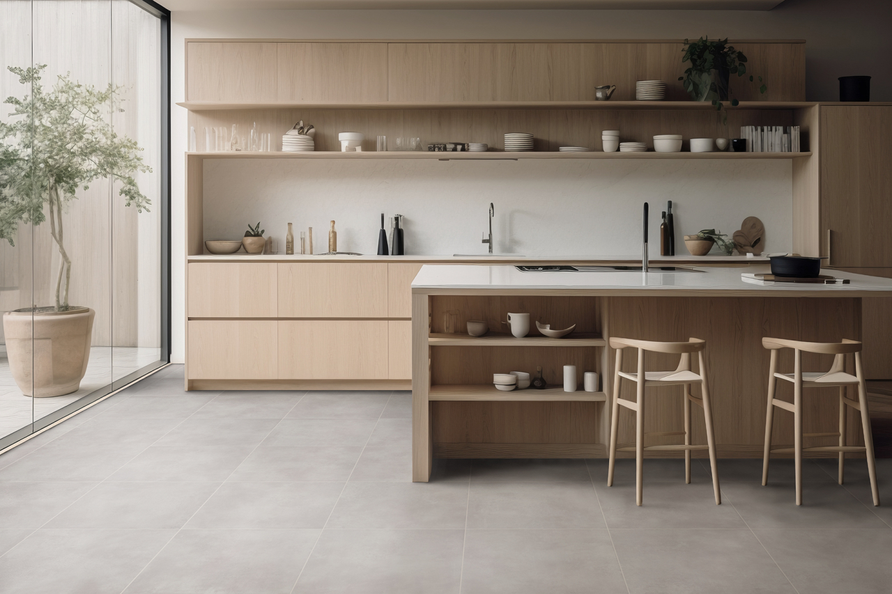 Gresie rectificata tip ciment, Bonn Gris 59.6x59.6 cm, gri, finisaj mat [5]