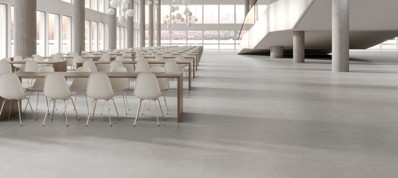 Gresie rectificata tip ciment Concorde White 60X120cm, alb, finisaj mat [2]