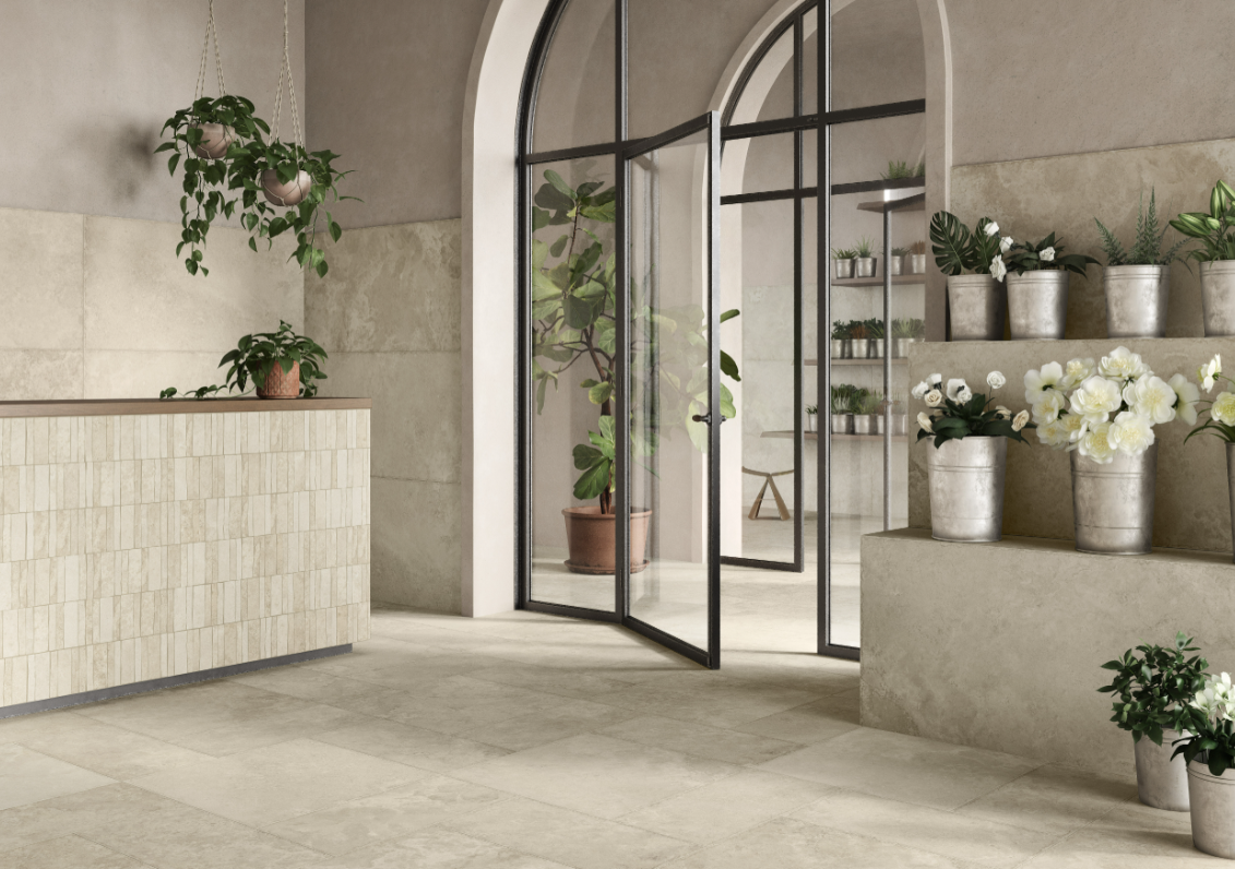 Gresie rectificata tip ciment, Historire Arras 60X120cm, bej, finisaj mat [6]