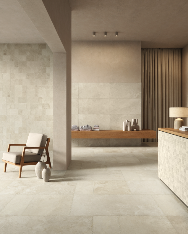 Gresie rectificata tip ciment, Historire Arras 60X120cm, bej, finisaj mat [3]