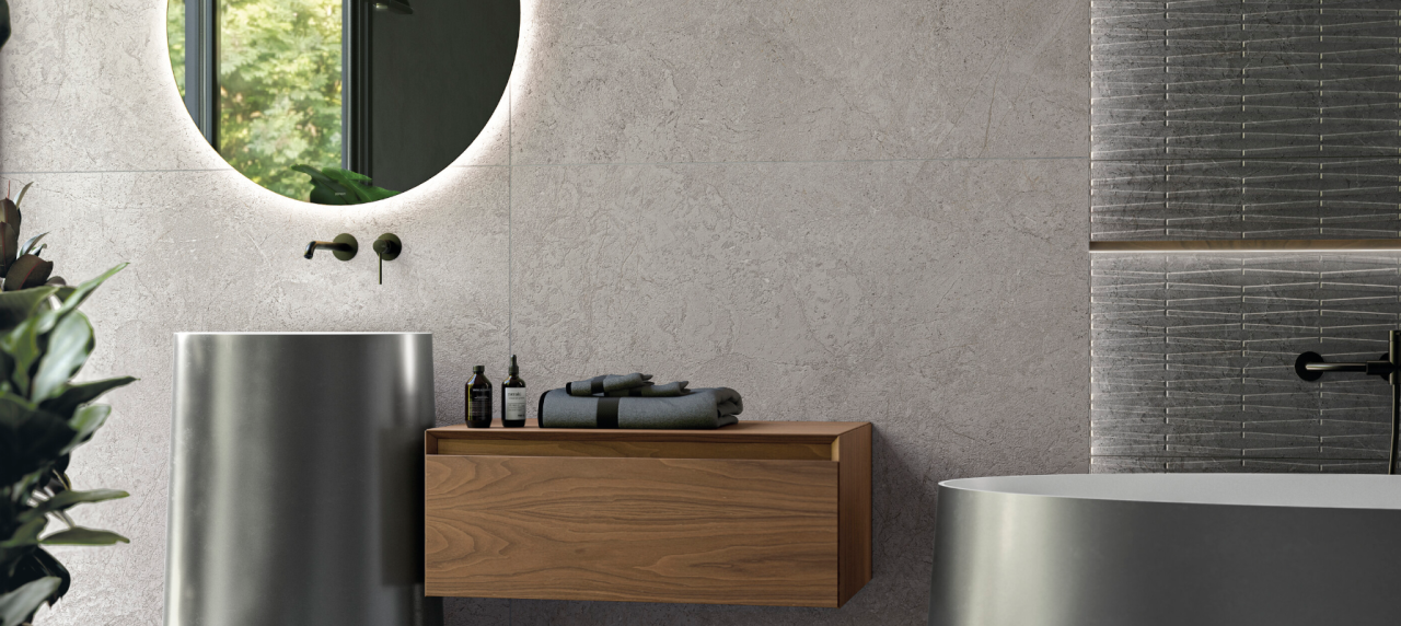 Gresie rectificata tip ciment Freeland Tesla Antracit 60X120cm, negru, finisaj mat [2]