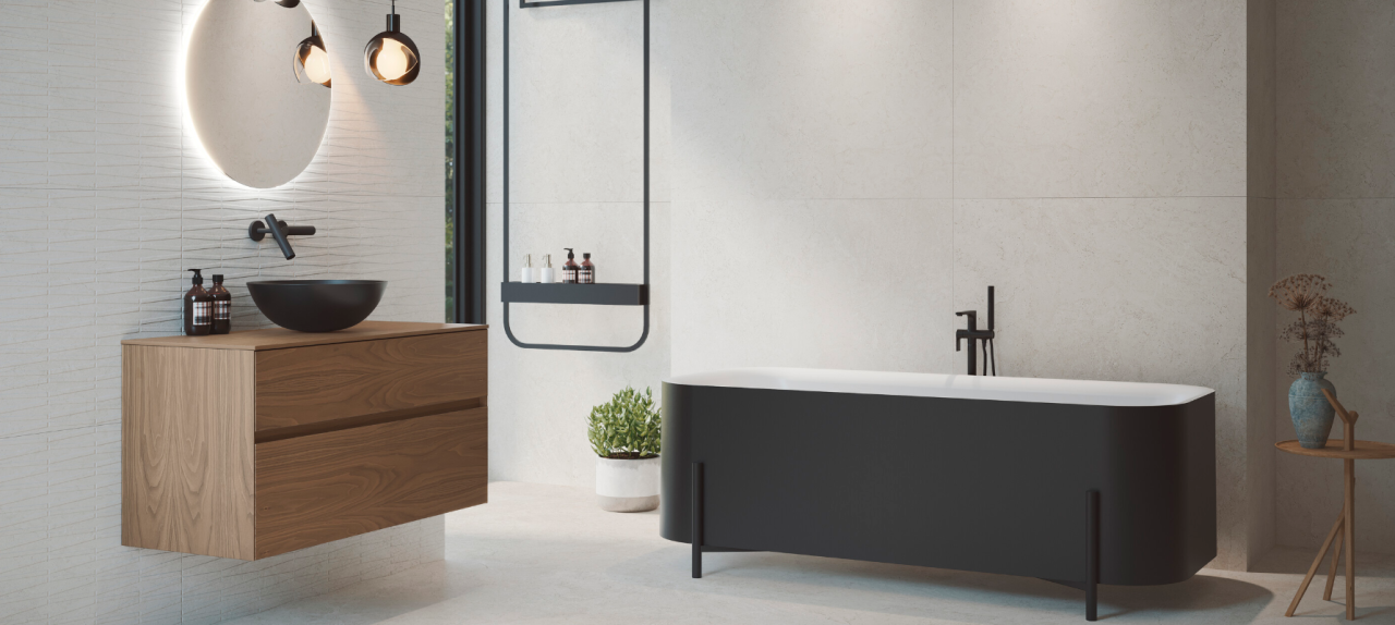 Gresie rectificata tip ciment Freeland Tesla White 60X120cm, alb, finisaj mat [3]