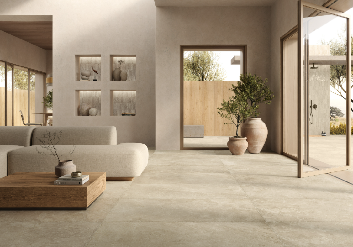 Gresie rectificata tip ciment, Historire Artois 60X120cm, bej, finisaj mat [4]