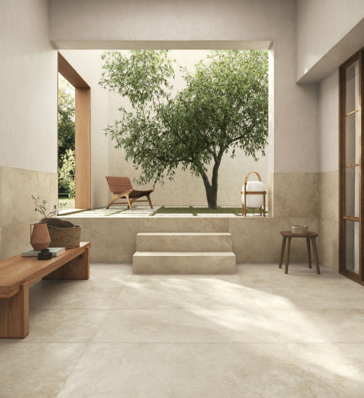 Gresie rectificata tip ciment, Historire Artois 60X120cm, bej, finisaj mat [3]