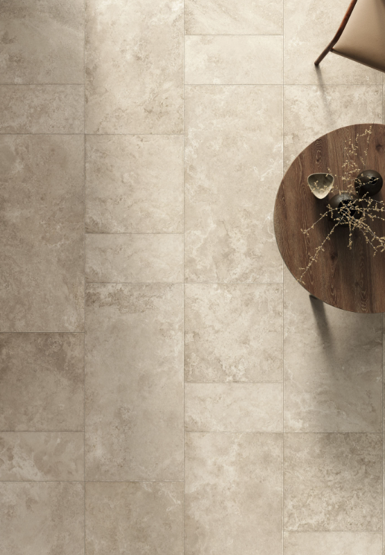 Gresie rectificata tip ciment, Historire Beaune 60X120cm, bej, finisaj mat [3]