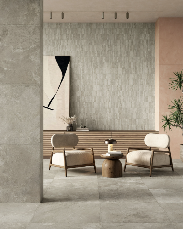 Gresie rectificata tip ciment, Historire Rims 60X120cm, gri, finisaj mat [3]